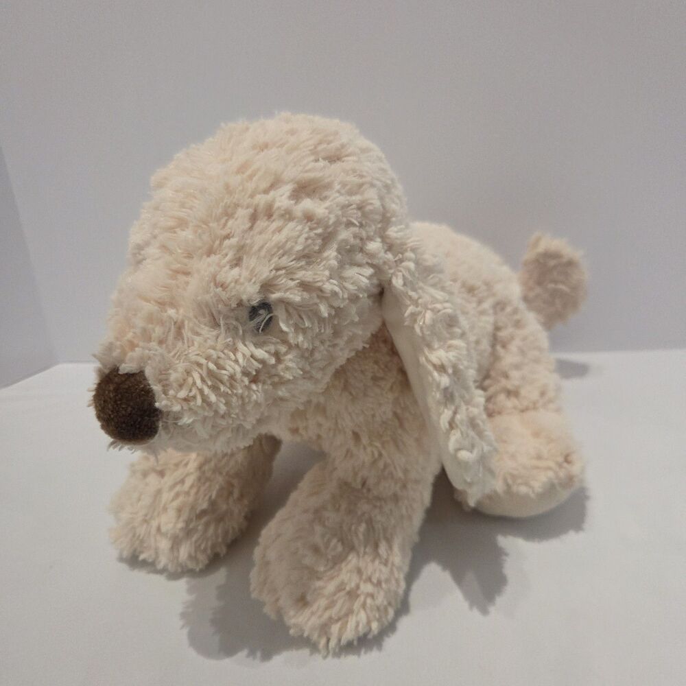 Baby Gund Dog Plush Auggie Doggie 319771 Cream Puppy Sewn Eyes 15"